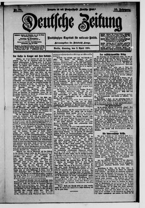 Deutsche Zeitung vom 02.04.1905