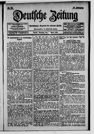 Deutsche Zeitung on Apr 11, 1905