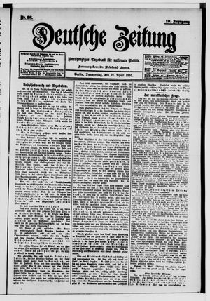 Deutsche Zeitung vom 27.04.1905