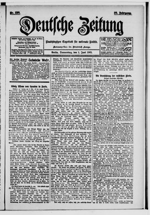 Deutsche Zeitung vom 01.06.1905