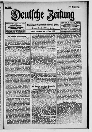 Deutsche Zeitung vom 21.06.1905