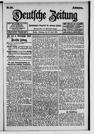 Deutsche Zeitung vom 27.06.1905