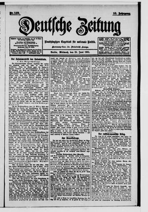 Deutsche Zeitung vom 28.06.1905