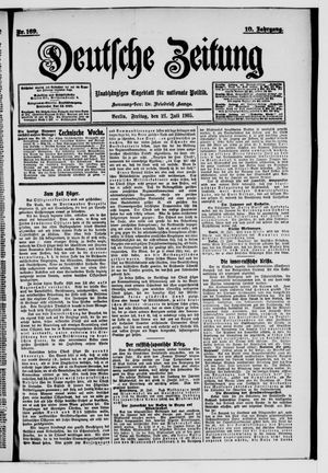 Deutsche Zeitung vom 21.07.1905