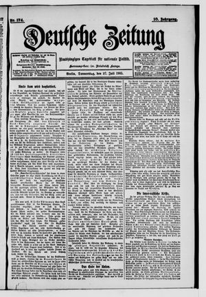 Deutsche Zeitung on Jul 27, 1905