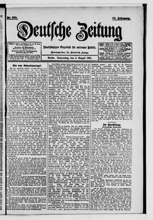 Deutsche Zeitung vom 03.08.1905