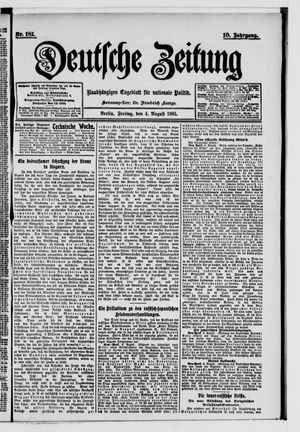 Deutsche Zeitung vom 04.08.1905