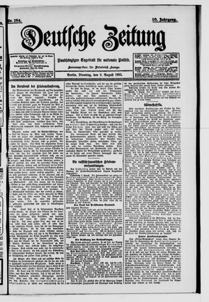 Deutsche Zeitung vom 08.08.1905