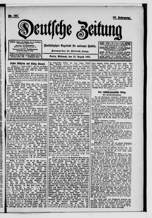 Deutsche Zeitung vom 16.08.1905