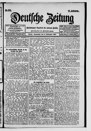 Deutsche Zeitung vom 09.09.1905