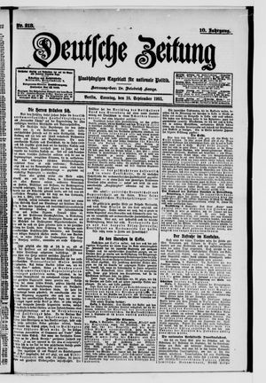 Deutsche Zeitung vom 10.09.1905