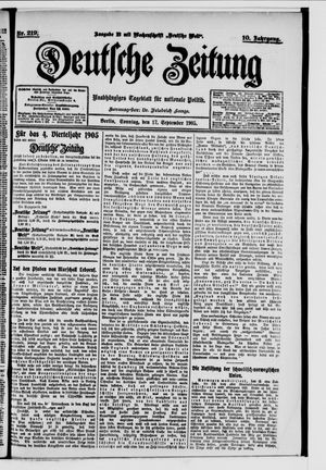 Deutsche Zeitung vom 17.09.1905