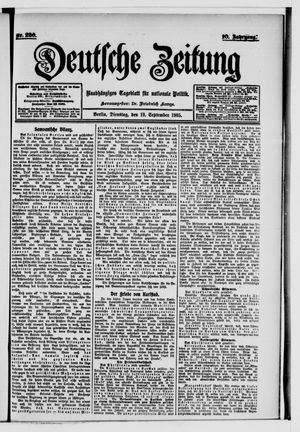Deutsche Zeitung vom 19.09.1905