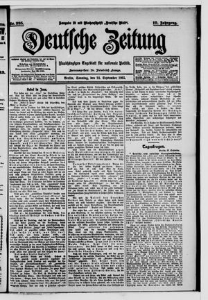 Deutsche Zeitung on Sep 24, 1905