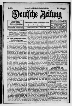 Deutsche Zeitung on Oct 1, 1905
