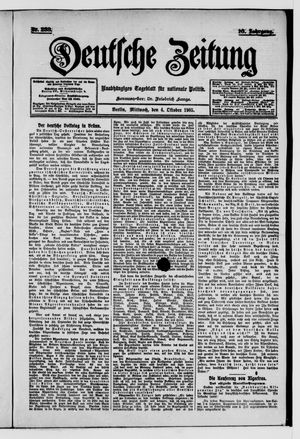 Deutsche Zeitung on Oct 4, 1905