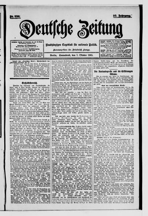 Deutsche Zeitung on Oct 7, 1905