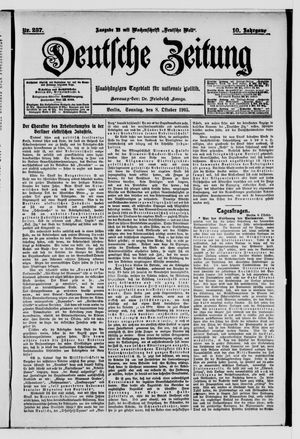 Deutsche Zeitung vom 08.10.1905