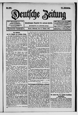 Deutsche Zeitung on Oct 11, 1905