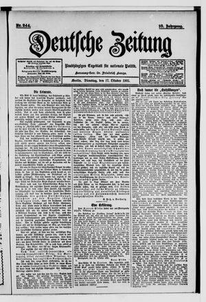 Deutsche Zeitung on Oct 17, 1905