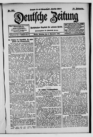 Deutsche Zeitung vom 05.11.1905