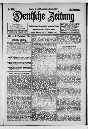 Deutsche Zeitung on Dec 17, 1905