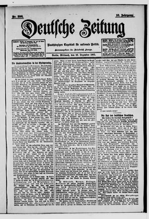 Deutsche Zeitung on Dec 20, 1905