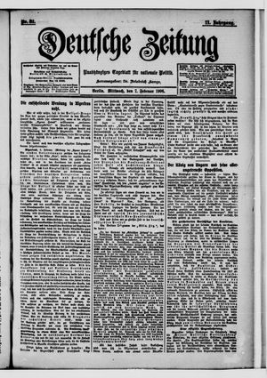 Deutsche Zeitung vom 07.02.1906