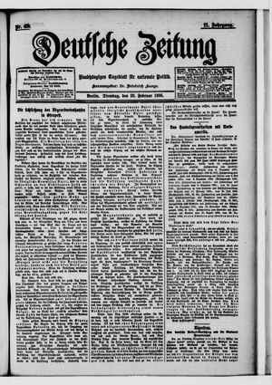 Deutsche Zeitung on Feb 20, 1906