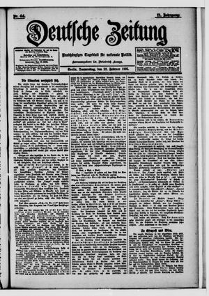 Deutsche Zeitung vom 22.02.1906