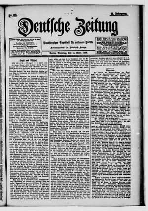 Deutsche Zeitung on Mar 13, 1906