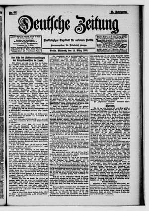Deutsche Zeitung on Mar 14, 1906