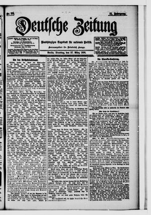 Deutsche Zeitung on Mar 27, 1906