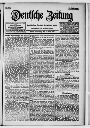 Deutsche Zeitung on Apr 5, 1906