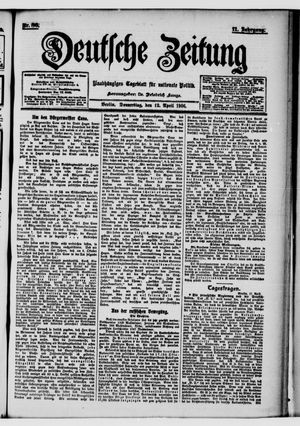 Deutsche Zeitung on Apr 12, 1906