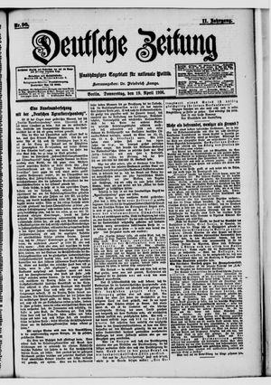 Deutsche Zeitung on Apr 19, 1906