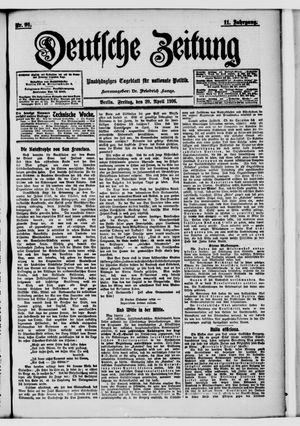 Deutsche Zeitung on Apr 20, 1906