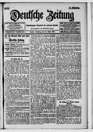 Deutsche Zeitung vom 24.04.1906