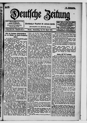 Deutsche Zeitung on Apr 26, 1906