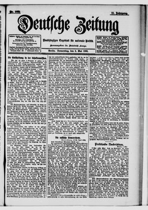 Deutsche Zeitung on May 3, 1906