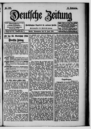 Deutsche Zeitung vom 16.06.1906