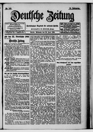 Deutsche Zeitung on Jun 20, 1906