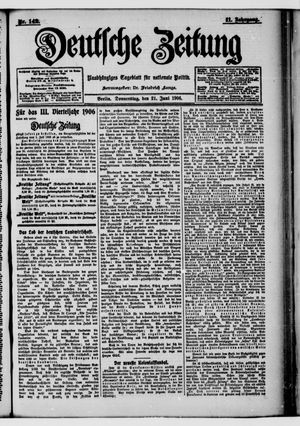 Deutsche Zeitung vom 21.06.1906