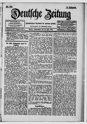 Deutsche Zeitung vom 14.07.1906