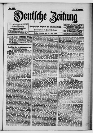 Deutsche Zeitung on Jul 27, 1906