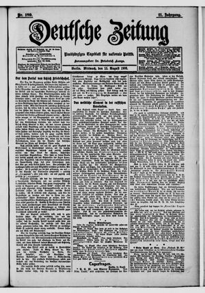 Deutsche Zeitung on Aug 15, 1906