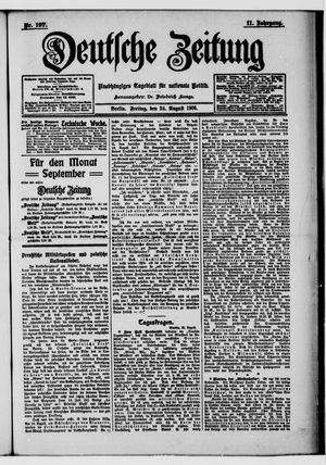 Deutsche Zeitung vom 24.08.1906