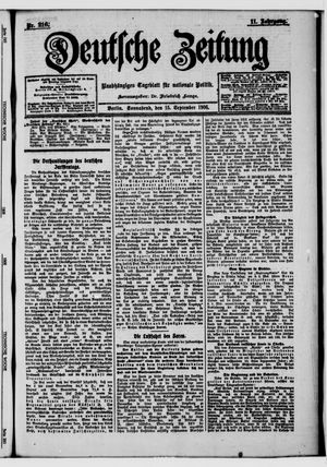 Deutsche Zeitung vom 15.09.1906