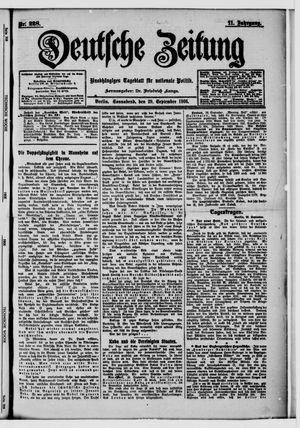 Deutsche Zeitung vom 29.09.1906