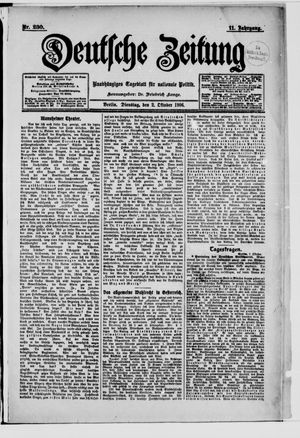 Deutsche Zeitung on Oct 2, 1906